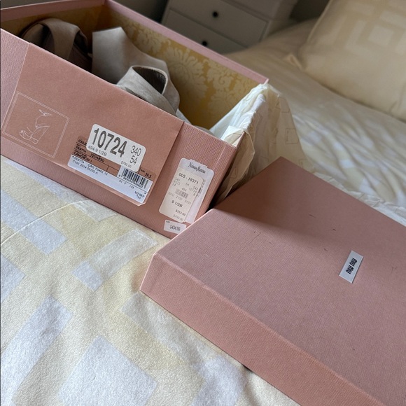 Miu Miu Neutral Taupe Wedge Sandals - Picture 9 of 10